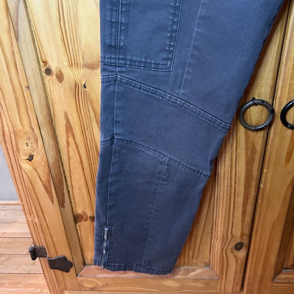 V Christina Cargo Pants Blue Cotton Spandex Women's Size 10 - Picture 5 of 7